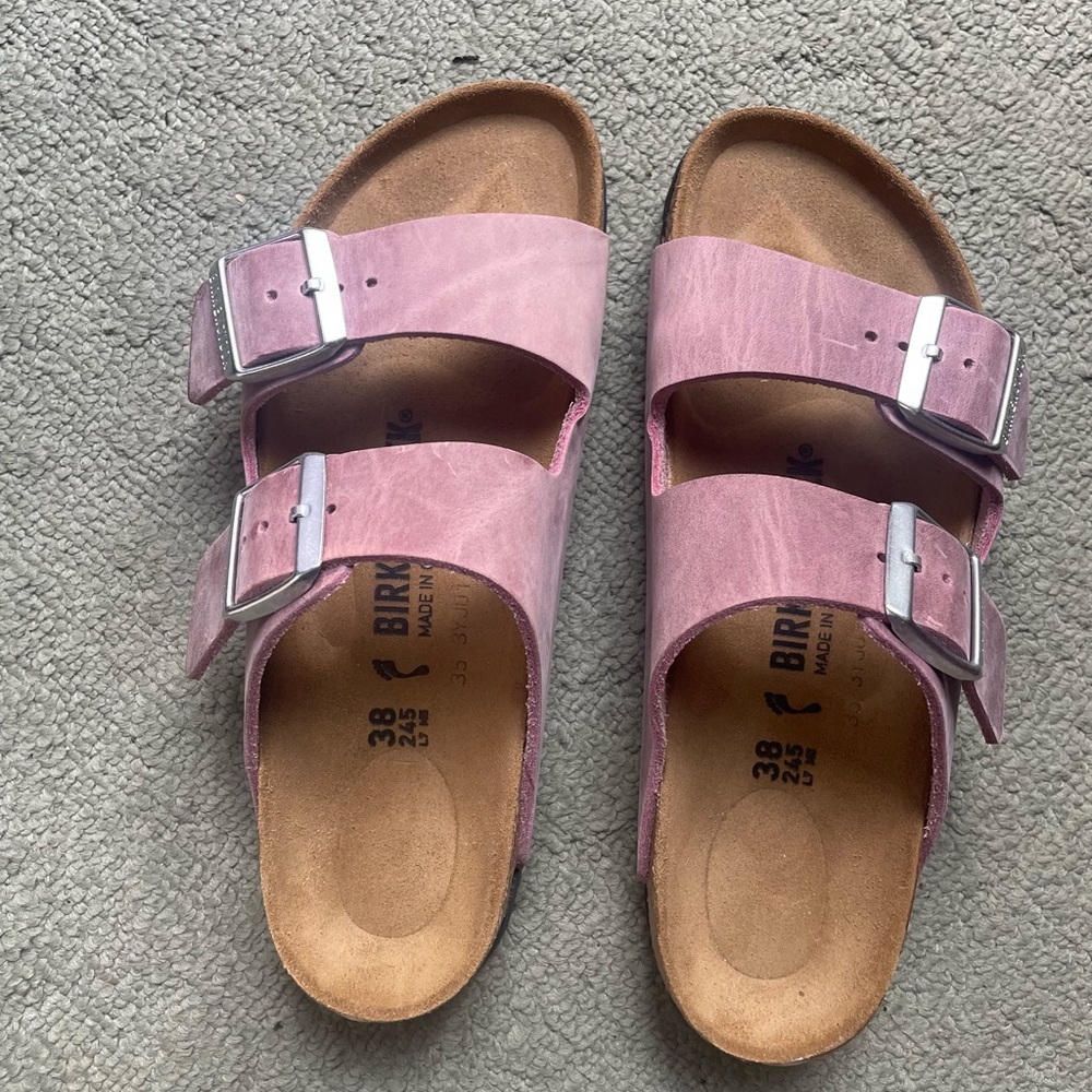 Birkenstock Arizona lavender oiled leather 38/7 narrow